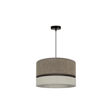 Duolla - Hanglamp aan een koord DOUBLE 1xE27/15W/230V diameter 40 cm bruin/grijs