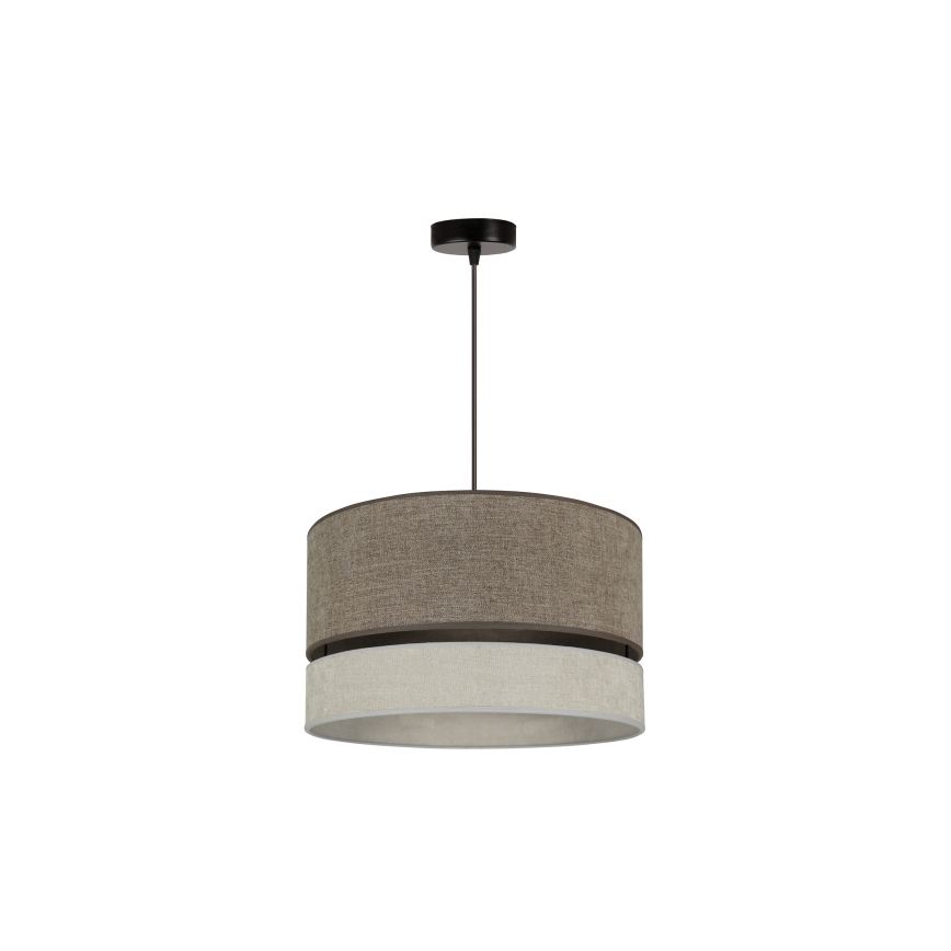 Duolla - Hanglamp aan een koord DOUBLE 1xE27/15W/230V diameter 40 cm bruin/grijs