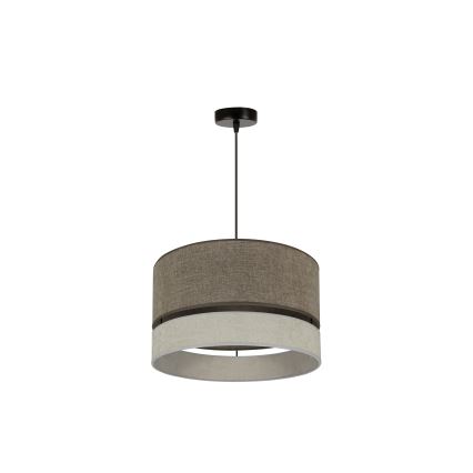 Duolla - Hanglamp aan een koord DOUBLE 1xE27/15W/230V diameter 40 cm bruin/grijs