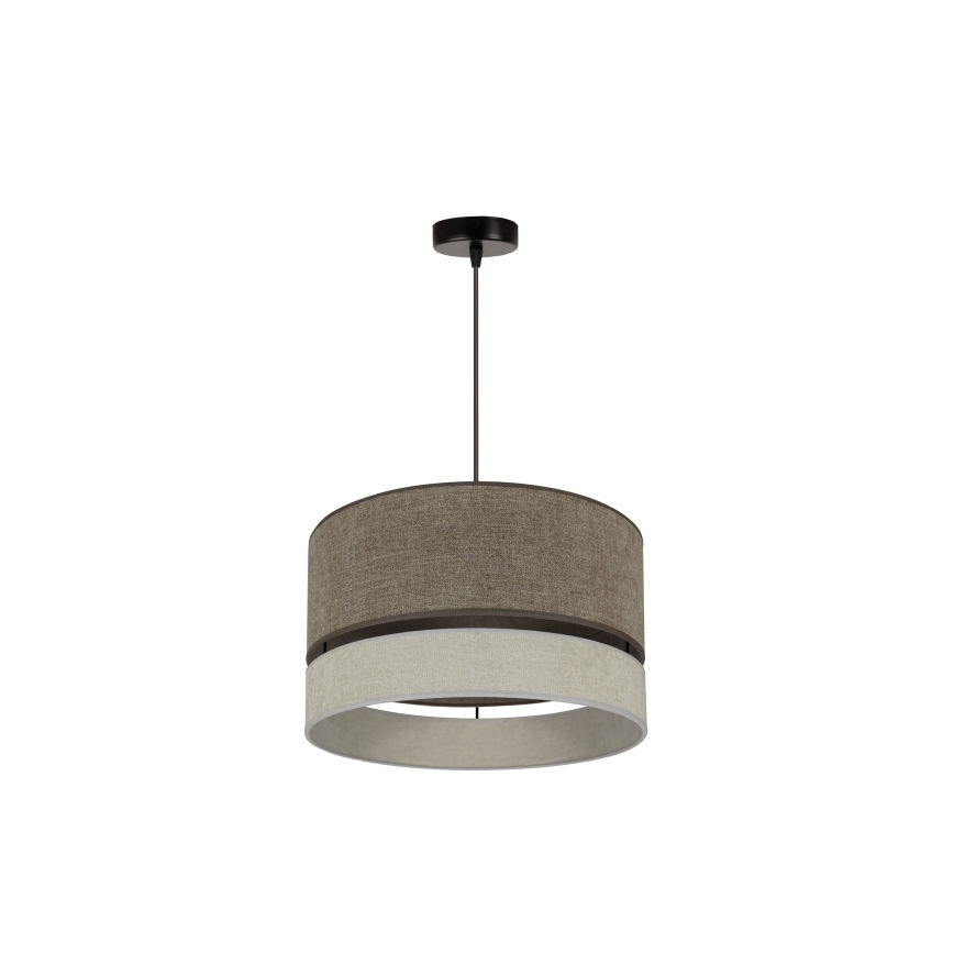 Duolla - Hanglamp aan een koord DOUBLE 1xE27/15W/230V diameter 40 cm bruin/grijs