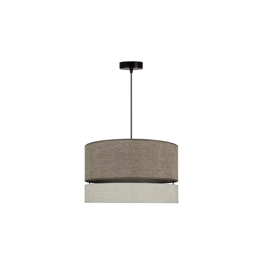 Duolla - Hanglamp aan een koord DOUBLE 1xE27/15W/230V diameter 40 cm bruin/grijs
