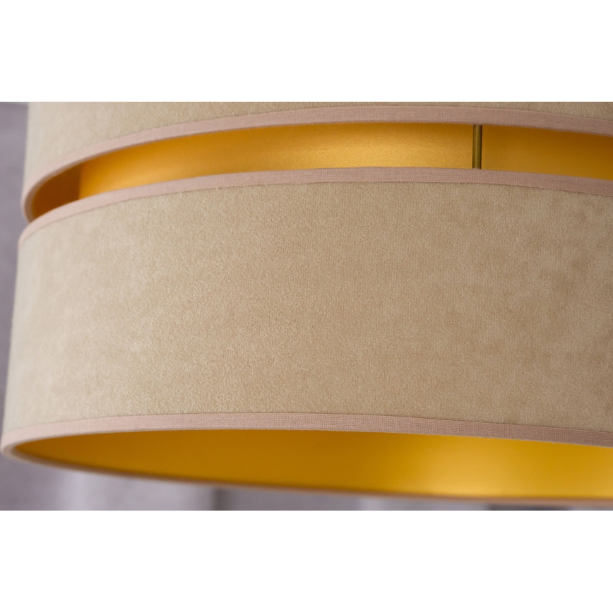 Duolla - Hanglamp aan een koord DUO 1xE27/15W/230V diameter 40 cm beige
