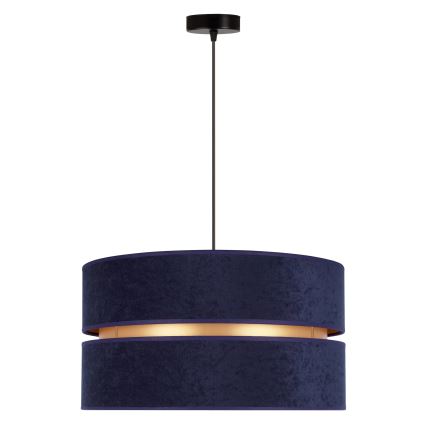 Duolla - Hanglamp aan een koord DUO 1xE27/15W/230V diameter 40 cm blauw/goud