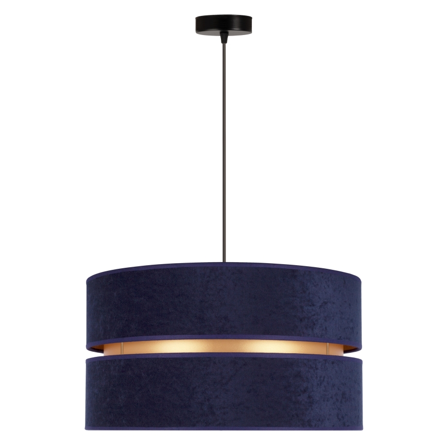 Duolla - Hanglamp aan een koord DUO 1xE27/15W/230V diameter 40 cm blauw/goud