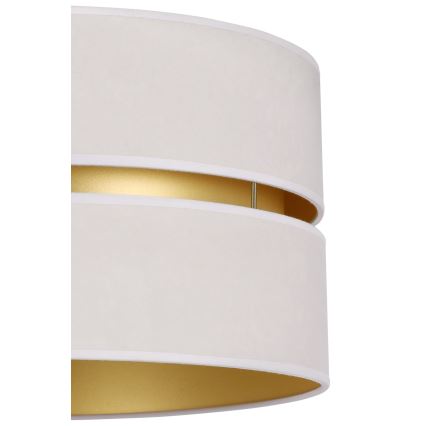 Duolla - Hanglamp aan een koord DUO 1xE27/15W/230V diameter 40 cm crème/goud