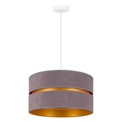 Duolla - Hanglamp aan een koord DUO 1xE27/15W/230V diameter 40 cm grijs