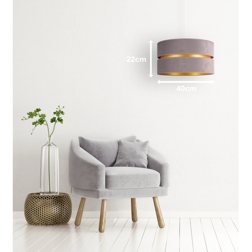 Duolla - Hanglamp aan een koord DUO 1xE27/15W/230V diameter 40 cm grijs