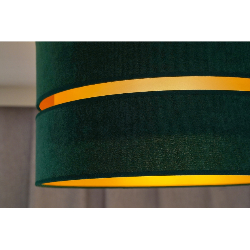 Duolla - Hanglamp aan een koord DUO 1xE27/15W/230V diameter 40 cm groen/goud