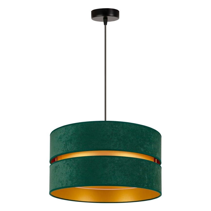 Duolla - Hanglamp aan een koord DUO 1xE27/15W/230V diameter 40 cm groen/goud