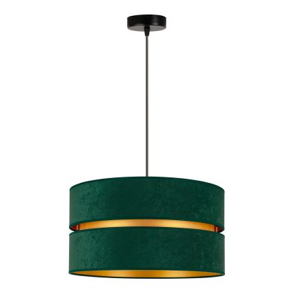 Duolla - Hanglamp aan een koord DUO 1xE27/15W/230V diameter 40 cm groen/goud