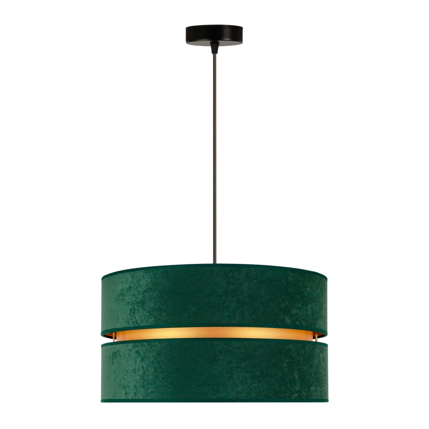 Duolla - Hanglamp aan een koord DUO 1xE27/15W/230V diameter 40 cm groen/goud
