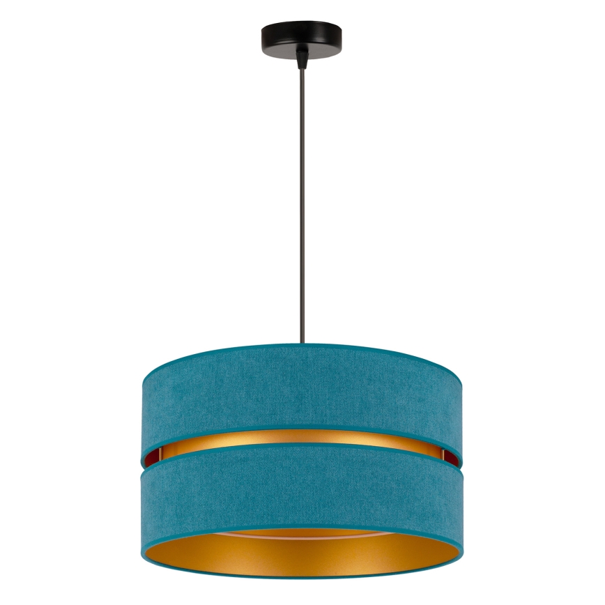 Duolla - Hanglamp aan een koord DUO 1xE27/15W/230V diameter 40 cm turquoise/goud