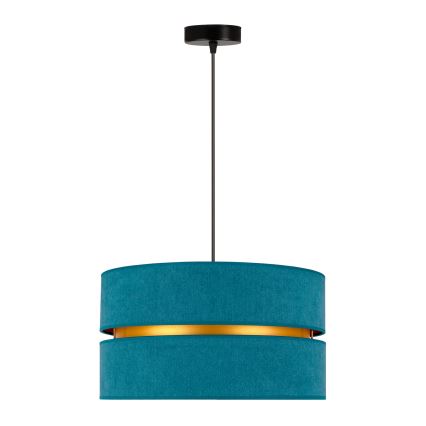 Duolla - Hanglamp aan een koord DUO 1xE27/15W/230V diameter 40 cm turquoise/goud