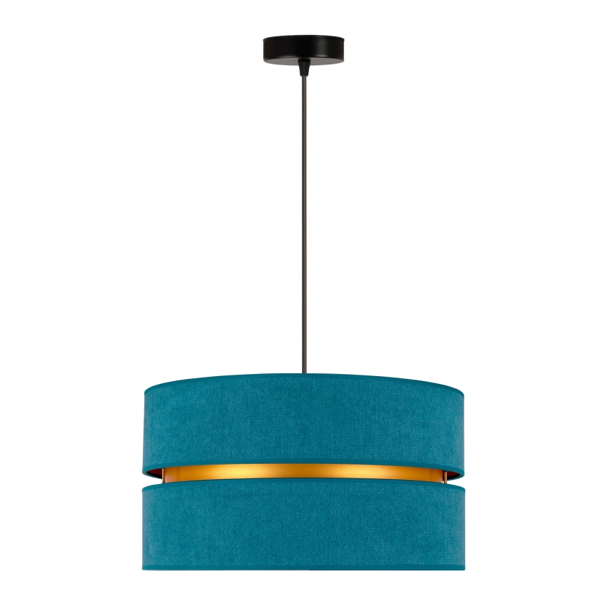 Duolla - Hanglamp aan een koord DUO 1xE27/15W/230V diameter 40 cm turquoise/goud