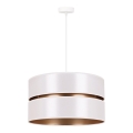 Duolla - Hanglamp aan een koord DUO 1xE27/15W/230V diameter 40 cm wit/goud