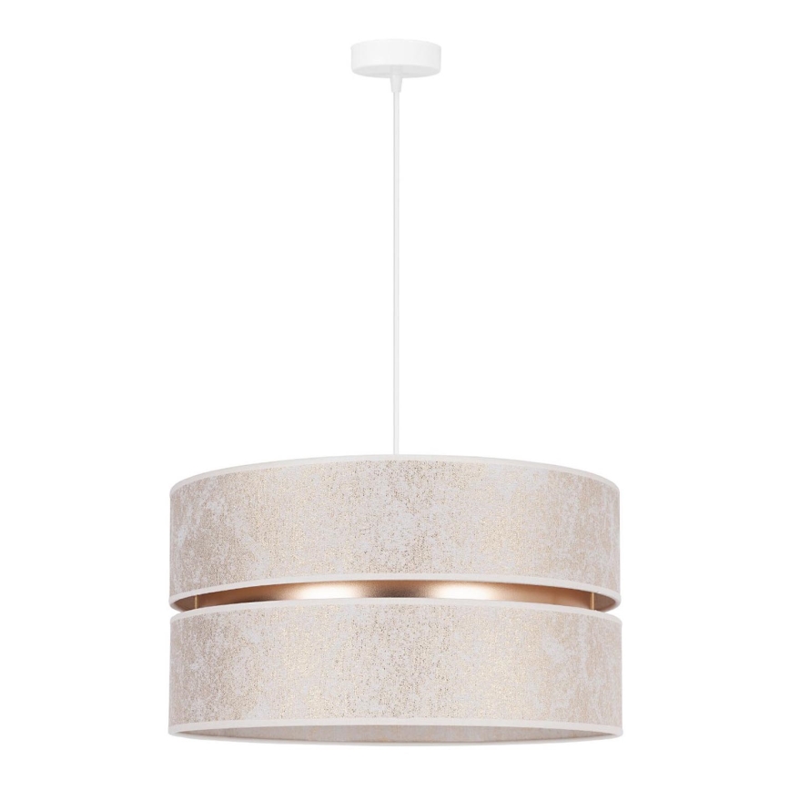 Duolla - Hanglamp aan een koord DUO 1xE27/15W/230V diameter 40 cm wit/goud