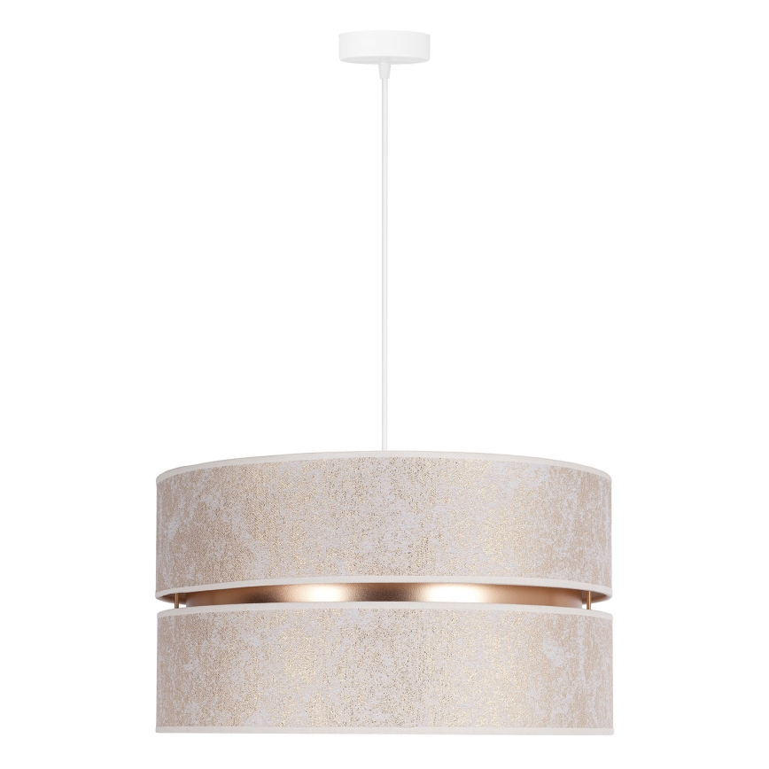 Duolla - Hanglamp aan een koord DUO 1xE27/15W/230V diameter 40 cm wit/goud