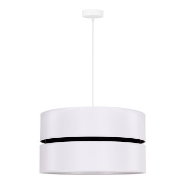 Duolla - Hanglamp aan een koord DUO 1xE27/15W/230V diameter 40 cm wit/zwart