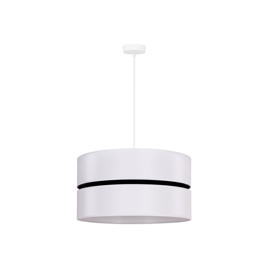 Duolla - Hanglamp aan een koord DUO 1xE27/15W/230V diameter 40 cm wit/zwart