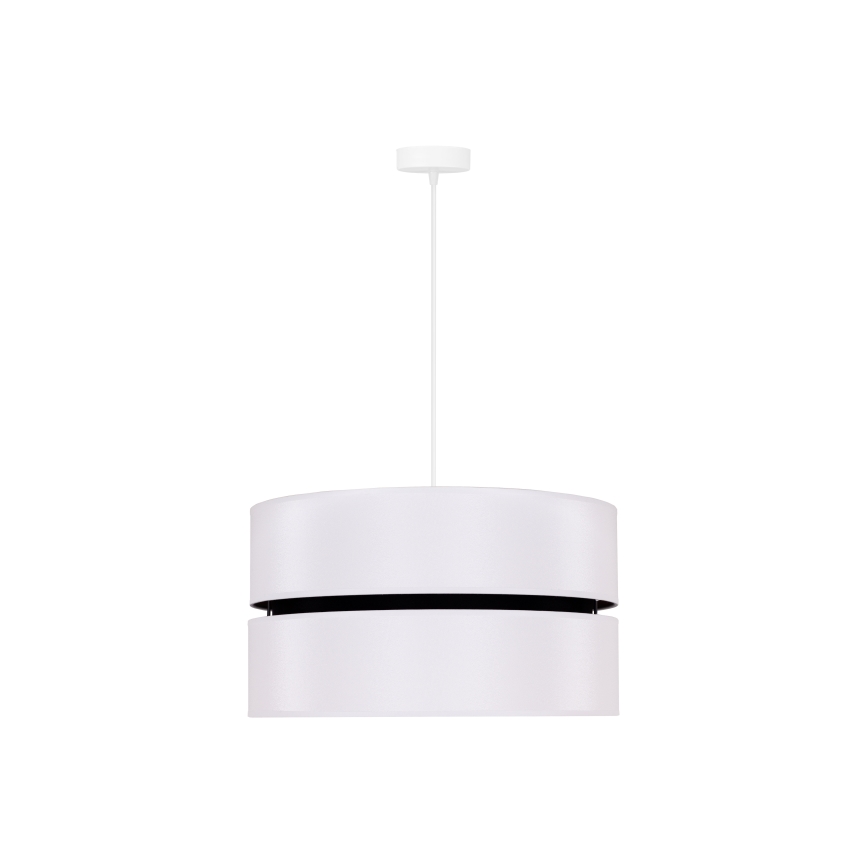 Duolla - Hanglamp aan een koord DUO 1xE27/15W/230V diameter 40 cm wit/zwart