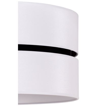 Duolla - Hanglamp aan een koord DUO 1xE27/15W/230V diameter 40 cm wit/zwart