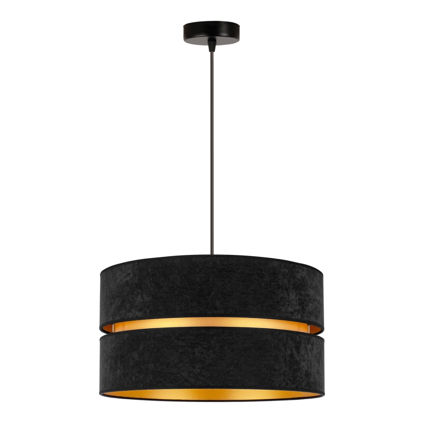 Duolla - Hanglamp aan een koord DUO 1xE27/15W/230V diameter 40 cm zwart/goud