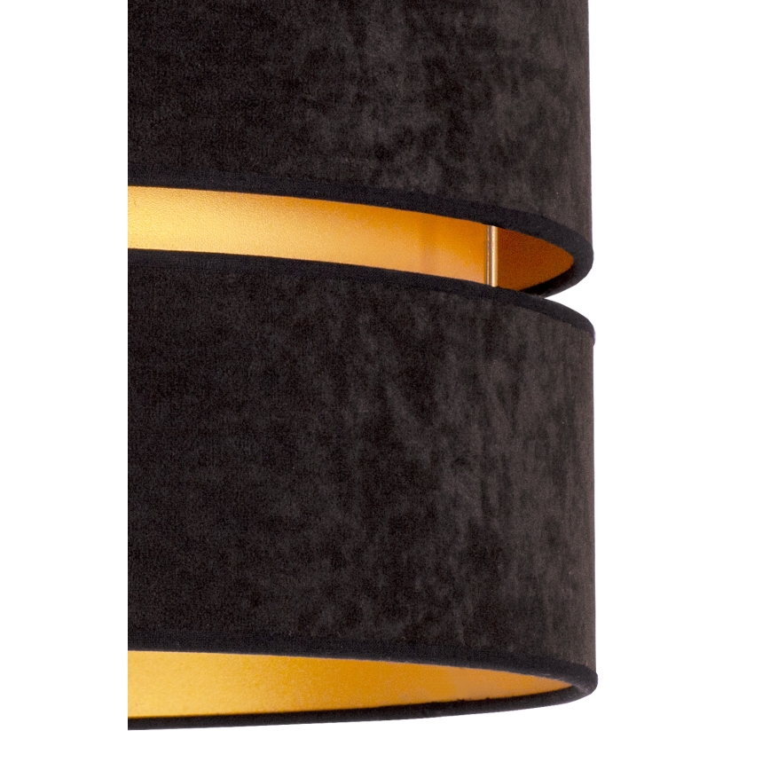 Duolla - Hanglamp aan een koord DUO 1xE27/15W/230V diameter 40 cm zwart/goud