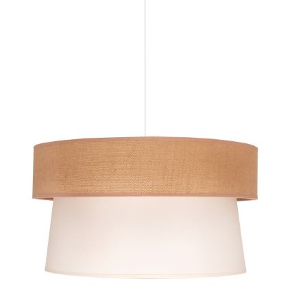 Duolla - Hanglamp aan een koord ETNIC 1xE27/40W/230V diameter 45 cm crème/beige