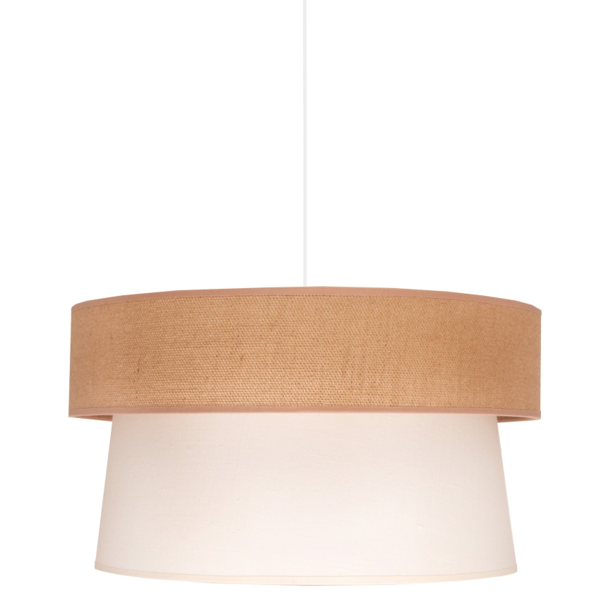 Duolla - Hanglamp aan een koord ETNIC 1xE27/40W/230V diameter 45 cm crème/beige