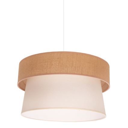 Duolla - Hanglamp aan een koord ETNIC 1xE27/40W/230V diameter 45 cm crème/beige