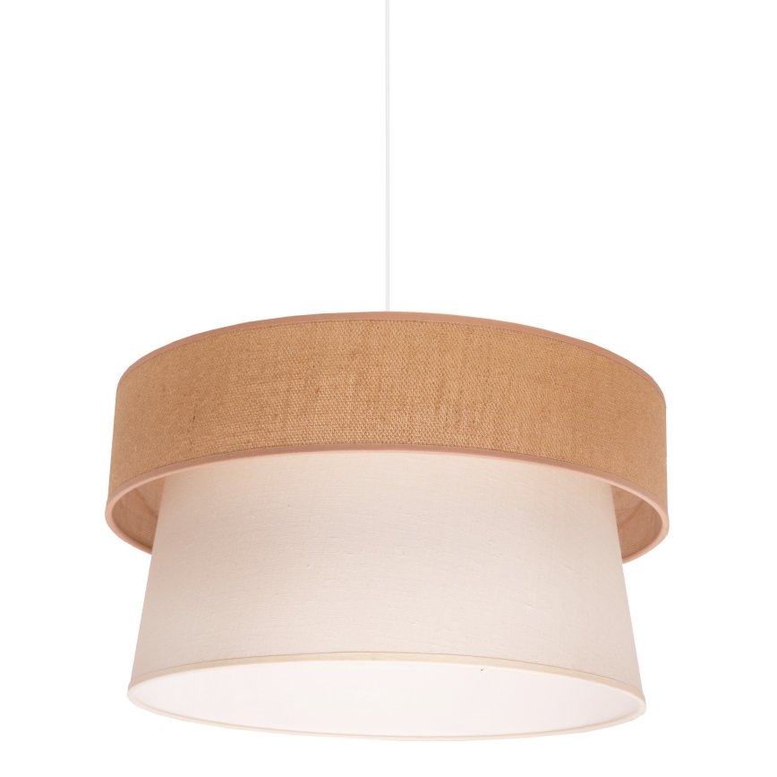 Duolla - Hanglamp aan een koord ETNIC 1xE27/40W/230V diameter 45 cm crème/beige