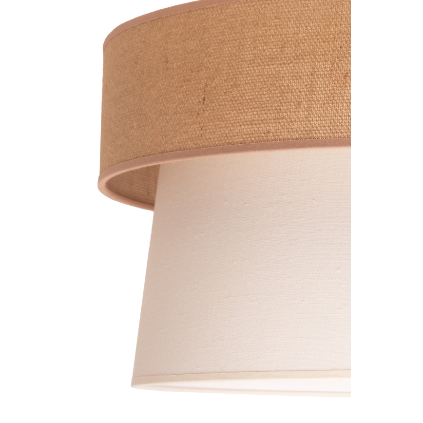 Duolla - Hanglamp aan een koord ETNIC 1xE27/40W/230V diameter 45 cm crème/beige