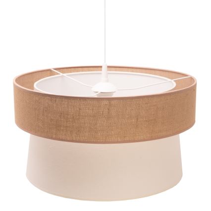 Duolla - Hanglamp aan een koord ETNIC 1xE27/40W/230V diameter 45 cm crème/beige