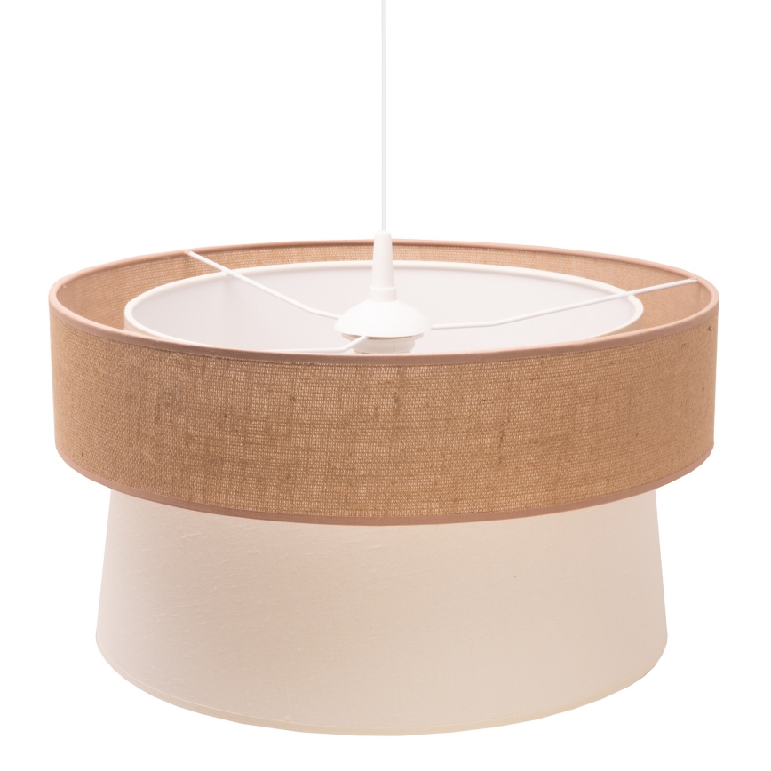 Duolla - Hanglamp aan een koord ETNIC 1xE27/40W/230V diameter 45 cm crème/beige