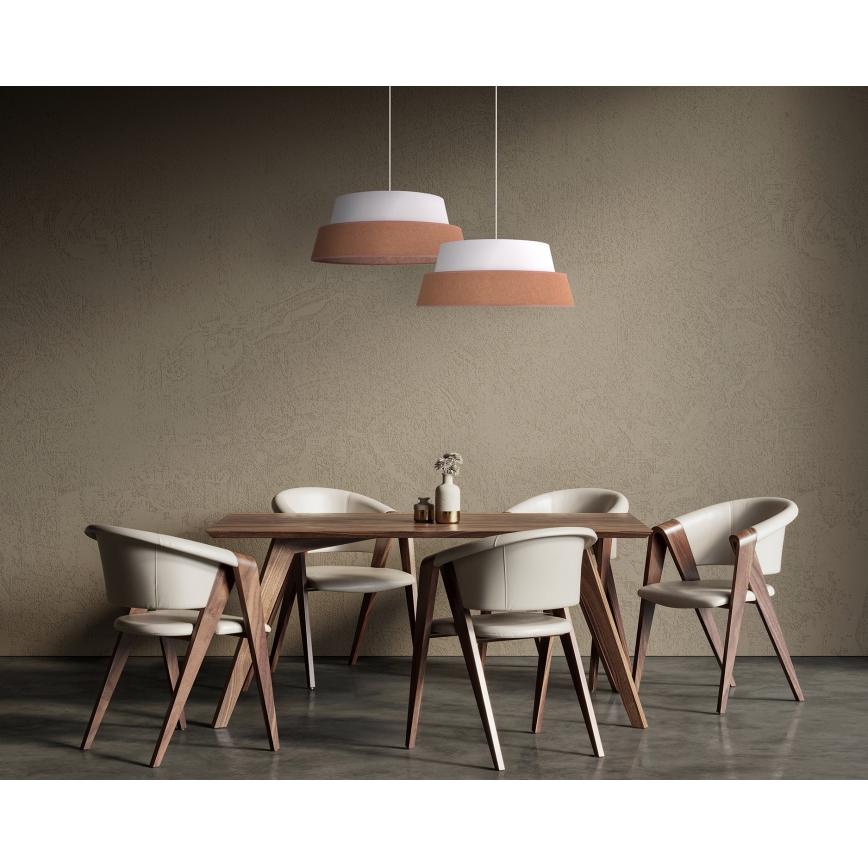 Duolla - Hanglamp aan een koord GALAXY 1xE27/15W/230V diameter 50 cm bruin/wit