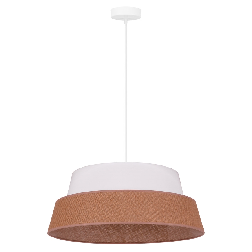 Duolla - Hanglamp aan een koord GALAXY 1xE27/15W/230V diameter 50 cm bruin/wit