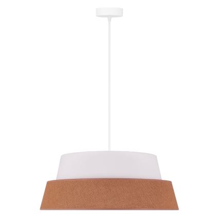Duolla - Hanglamp aan een koord GALAXY 1xE27/15W/230V diameter 50 cm bruin/wit