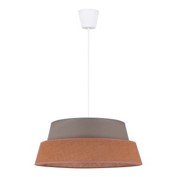 Duolla - Hanglamp aan een koord GALAXY 1xE27/40W/230V diameter 50 cm grijs/bruin