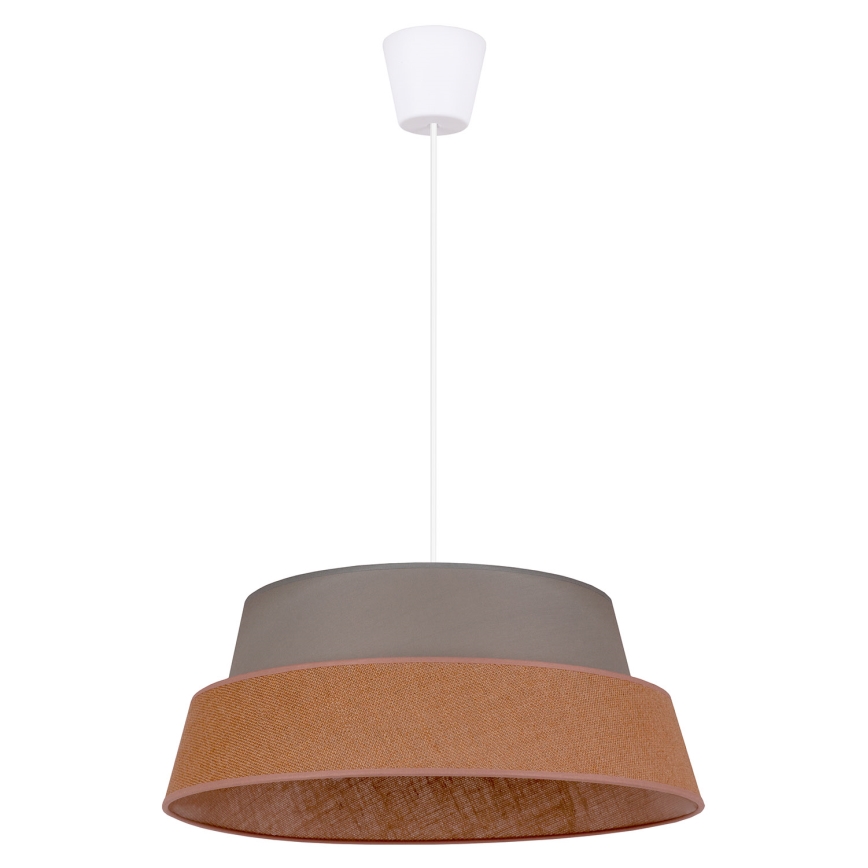 Duolla - Hanglamp aan een koord GALAXY 1xE27/40W/230V diameter 50 cm grijs/bruin