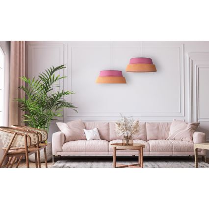 Duolla - Hanglamp aan een koord GALAXY 1xE27/40W/230V diameter 50 cm roze