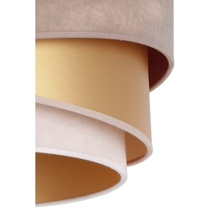 Duolla - Hanglamp aan een koord KOBO 1xE27/15W/230V diameter 45 cm beige/goud/crème