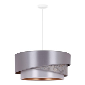 Duolla - Hanglamp aan een koord KOBO 1xE27/15W/230V diameter 45 cm zilver/goud