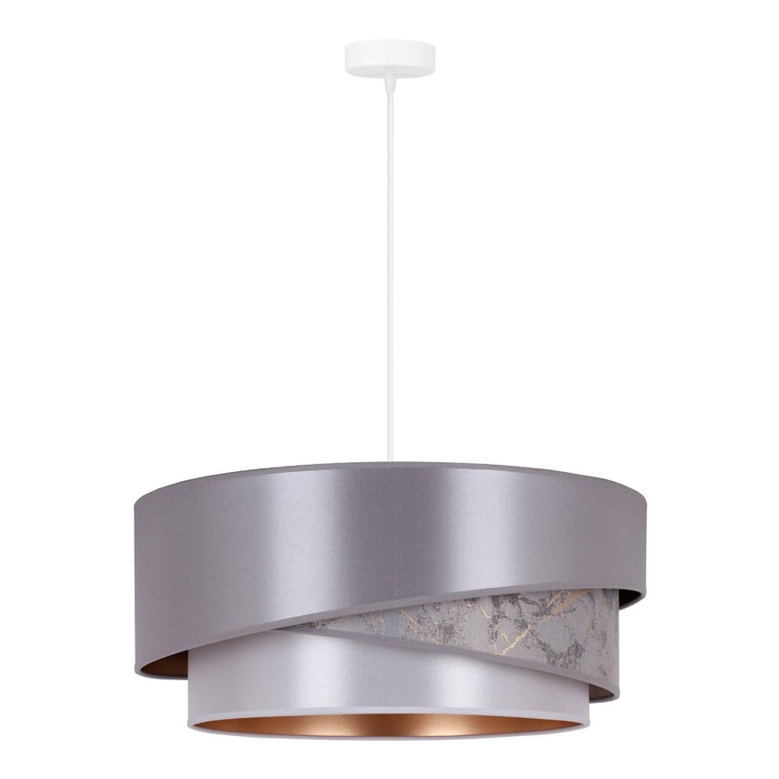 Duolla - Hanglamp aan een koord KOBO 1xE27/15W/230V diameter 45 cm zilver/goud