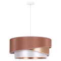 Duolla - Hanglamp aan een koord KOBO 1xE27/15W/230V koper/rose goud/wit