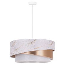 Duolla - Hanglamp aan een koord KOBO 1xE27/15W/230V wit/rose goud