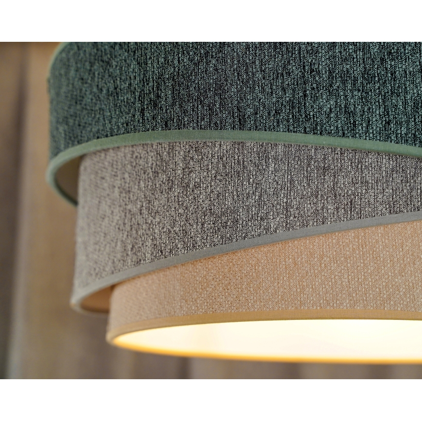 Duolla - Hanglamp aan een koord KOBO ECO RECYCLING 1xE27/15W/230V diameter 45 cm groen/grijs/crème