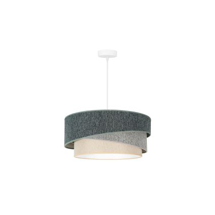 Duolla - Hanglamp aan een koord KOBO ECO RECYCLING 1xE27/15W/230V diameter 45 cm groen/grijs/crème