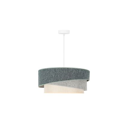 Duolla - Hanglamp aan een koord KOBO ECO RECYCLING 1xE27/15W/230V diameter 45 cm groen/grijs/crème