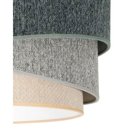 Duolla - Hanglamp aan een koord KOBO ECO RECYCLING 1xE27/15W/230V diameter 45 cm groen/grijs/crème