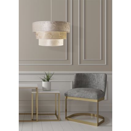 Duolla - Hanglamp aan een koord LUNETA 1xE27/40W/230V diameter 45 cm crème